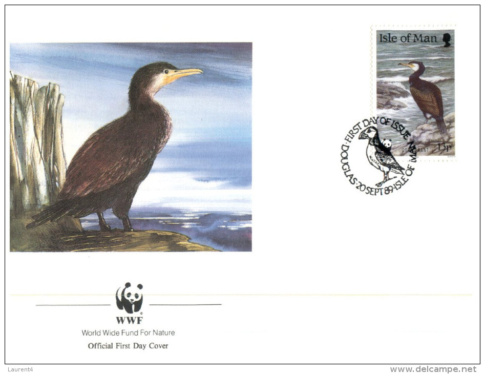 (652) WWF First Day Cover - Set Of 4 Covers - Isle Of Man - Birds - FDC