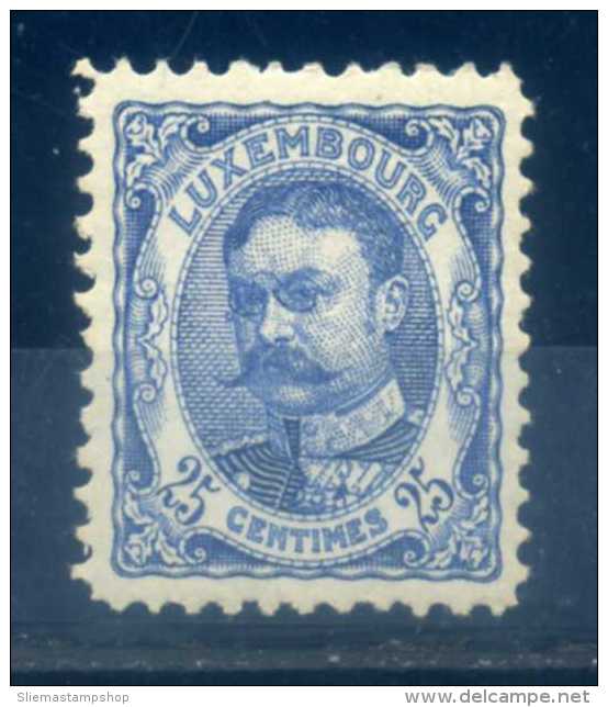 LUXEMBOURG - 1906 DUKE WILLIAM IV, 25c BLUE - 1906 William IV