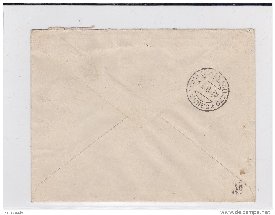 MONACO - 1929 - ENVELOPPE à DESTINATION De COSTIGLIOLE (ITALY) - Postmarks