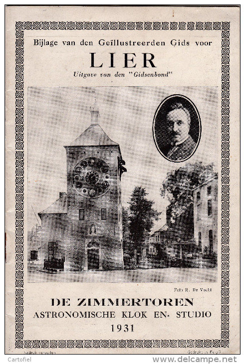 LIER-DE ZIMMERTOREN-ASTRONOMISCHE KLOK EN STUDIO-ORIGINELE BROCHURE-1931-20 BLZ-IN MOOIE STAAT-ZIE 2 SCANS! ! ! - Lier