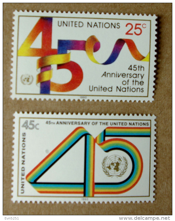 Y1 Nations Unies (New York) : 45è Anniversaire Des Nations Unies - Ungebraucht