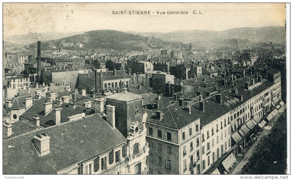 CPA 42 SAINT ETIENNE VUE GENERALE 1927 - Saint Etienne