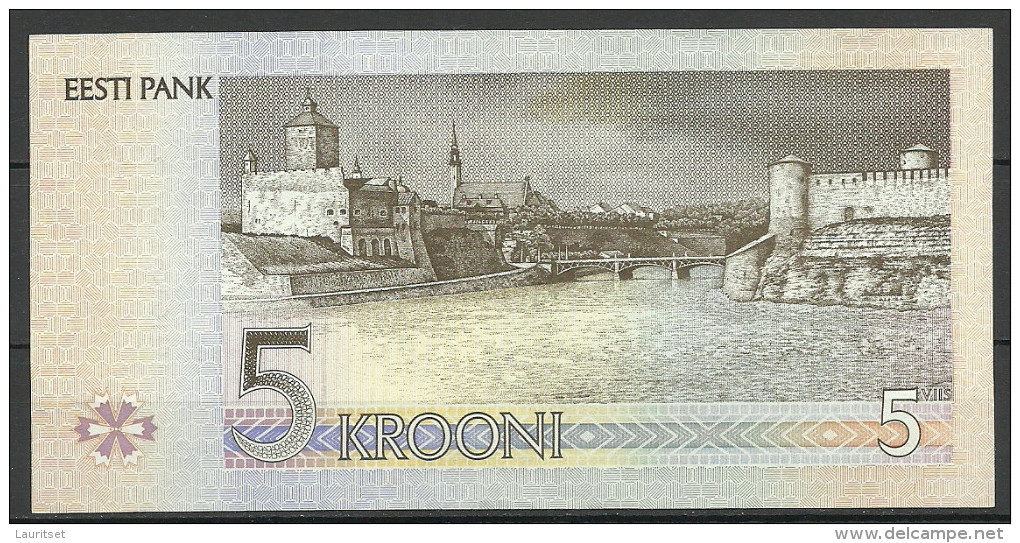 Estland Estonia Estonie 5 Krooni 1994 Banknote Bank Note Schach Chess PAUL KERES UNC - Estonie