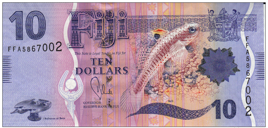 FIDJI 10 Dollars 2013 UNC - Fidji