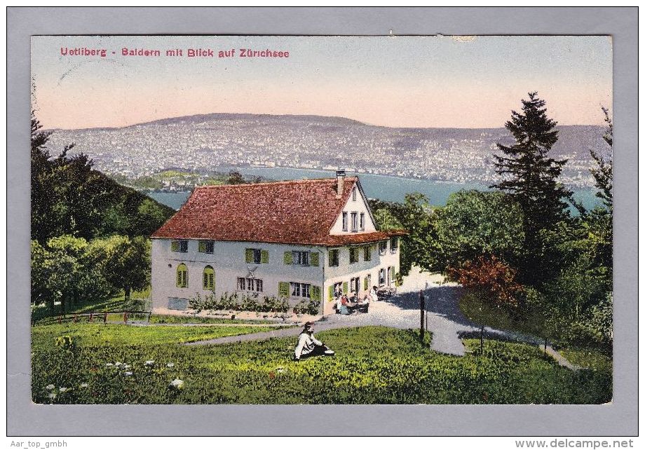 ZH STALLIKON 1914.VII.10 Stallikon Uetliberg-Balden Mit Blick Auf Zürichsee Photoglob - Stallikon