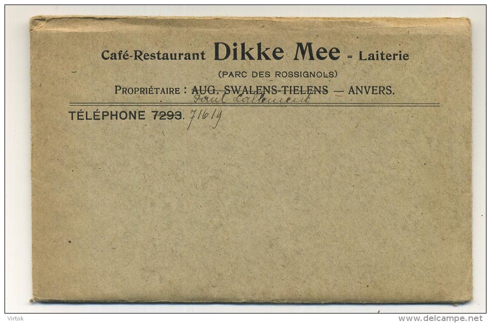 Antwerpen :  Café- Restaurant  DIKKE MEE   : Laiterie    ( Carnet : : 5 CPA )  Zie Scans - Autres & Non Classés