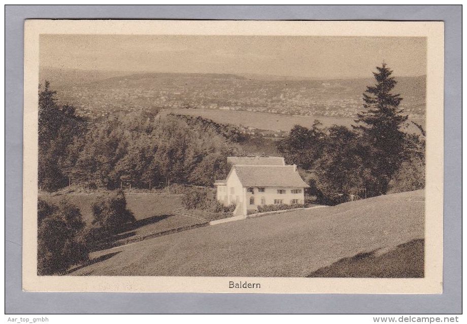 ZH STALLIKON 1922.VI.23 Stallikon  Baldern Mit Zürich Stadt U. See Foto Künzli-Tobler - Stallikon