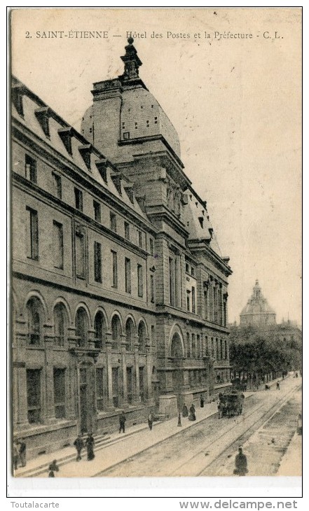 CPA 42 SAINT ETIENNE  HOTEL DES POSTES ET LA PREFECTURE 1915 - Saint Etienne