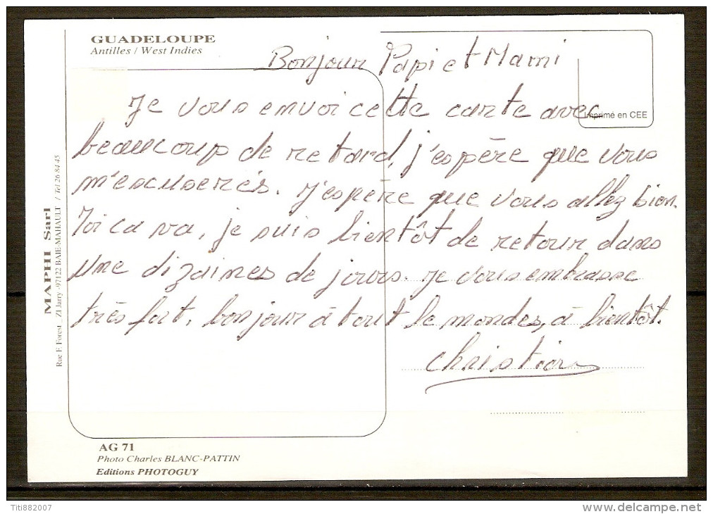 CPM  -   GUADELOUPE   -    Vues De L' île. - Autres & Non Classés