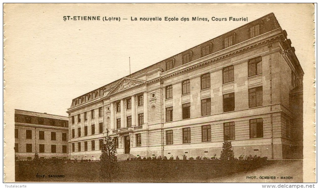 CPA 42  SAINT ETIENNE  LA NOUVELLE ECOLE DES MINES COURS FAURIEL 1937 - Saint Etienne