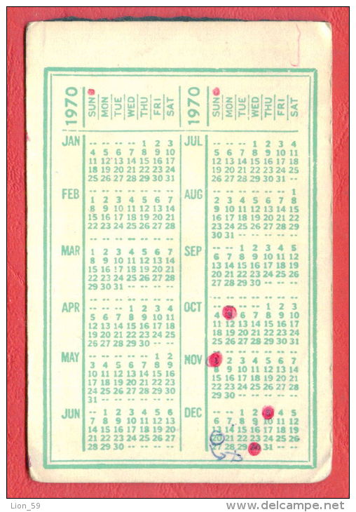 K1077 / 1970 MARLBORO - 20 CLASS A CIGARETTES -  Calendar Calendrier Kalender - Petit Format : 1961-70