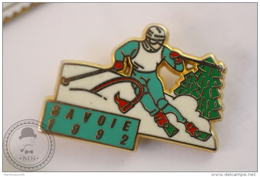 Arthus Bertrand Winter Olympic Games Savoie 1992 - Turquoise Colour - Pin Badge - #PLS - Arthus Bertrand