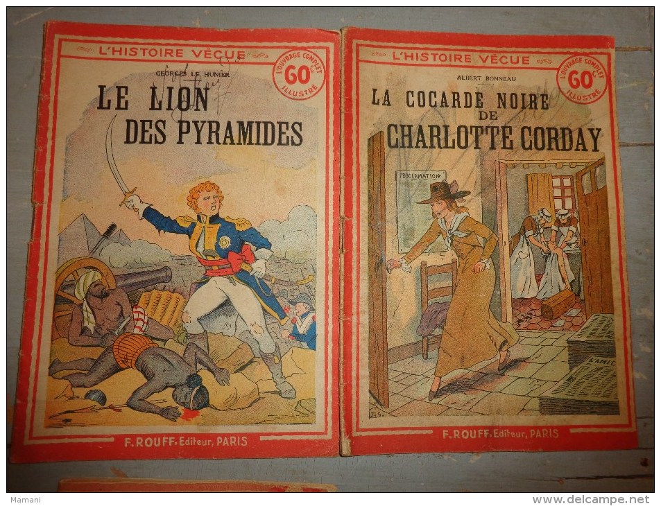 Livres -jeanne D´huart De Roques.pierre Hellin-georges Le Hunier-paul Darcy -rouff Editeur-larousse Etc... - Wholesale, Bulk Lots