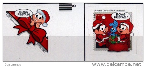 Brasil 2013 ** NAVIDAD. NIÑOS. LAZO. REGALO. CONEJO. Autoadhesivos - Unused Stamps