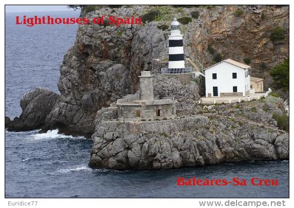Lighthouses Of Spain (Baleares)  - Sa Creu Postcard - Faros