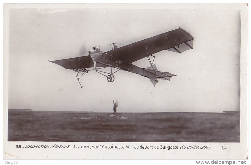 Militaria - Aviation - Pilote Latham Sur Antoinette / Sangatte - ....-1914: Precursors