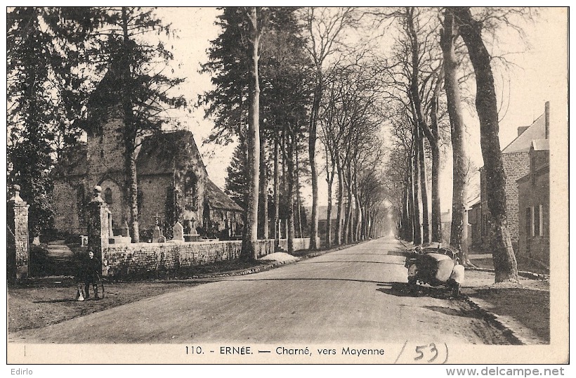 ERNEE Charné Vers Mayenne - Pli Angle Timbrée - Other & Unclassified
