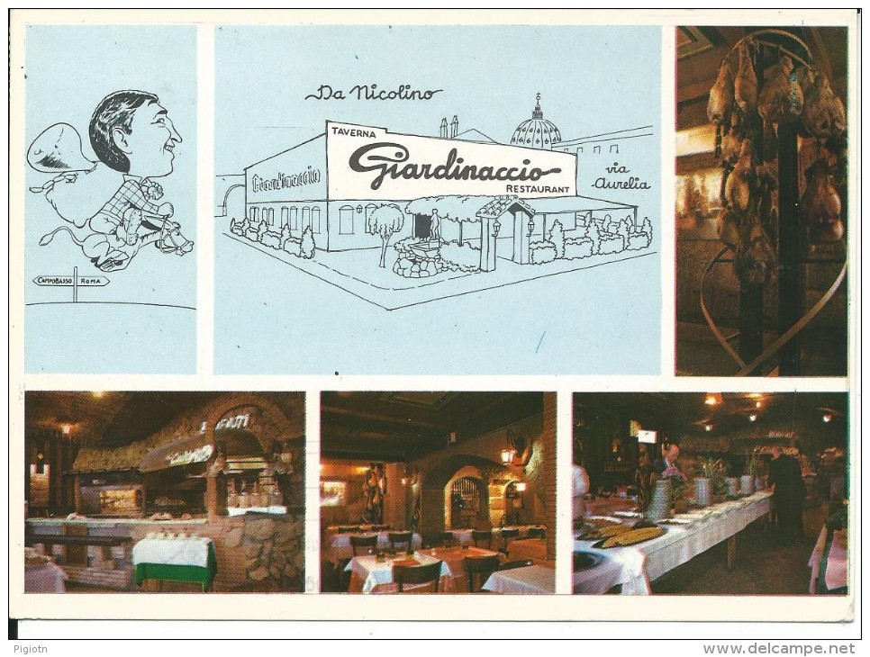 RM308 - ROMA - F.G. - VIAGGIATA 1983 - TAVERNA GIARDINACCIO RESTAURANT - Cafes, Hotels & Restaurants