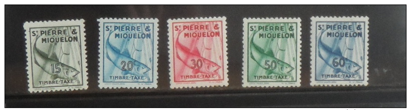 SAINT PIERRE Et M.      NEUF Sans Charnière  TAXE   N°  34 à 38  N** - Timbres-taxe