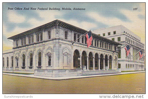 Alabama Mobile Post Office And New Federal Building - Mobile