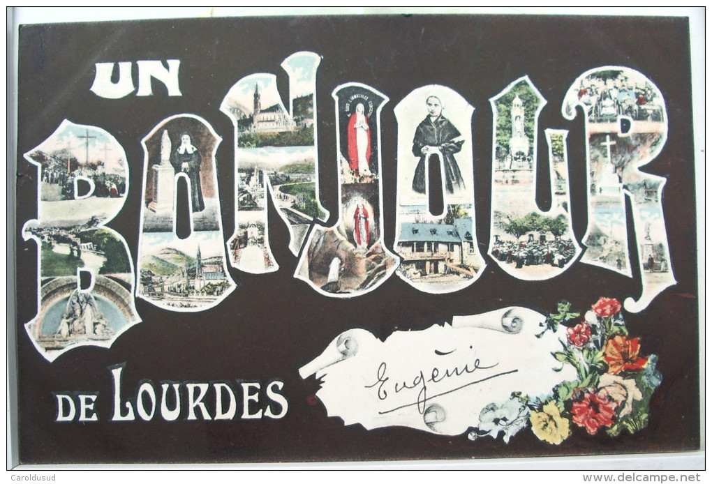 Lot 34 Cpa  +  5 Cpsm Lourdes Souvenir Bonjour Amitiés  Multi Vues Grotte Litho Etc  Voir 7 Photos Pour Timbre Et Flamme - Greetings From...