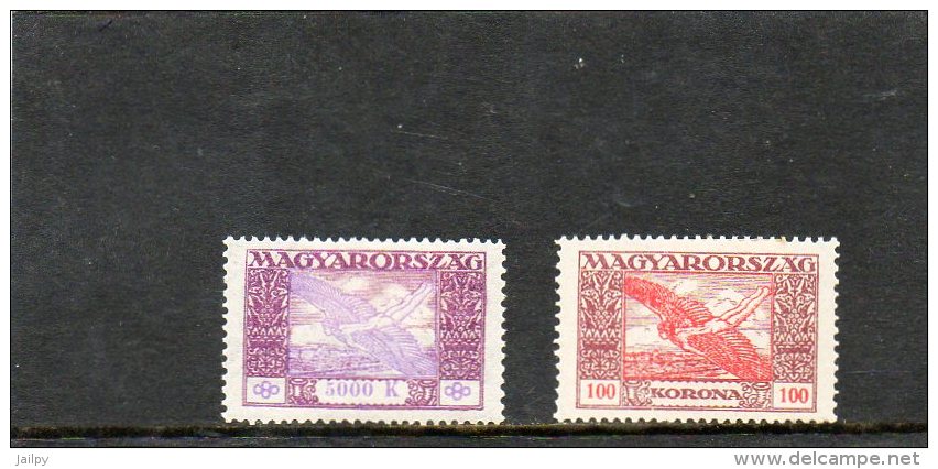 HONGRIE    2 Timbres Poste Aérienne        1924      Y&T: 6 Et 10      (neufs Avec Charnière) - Unused Stamps