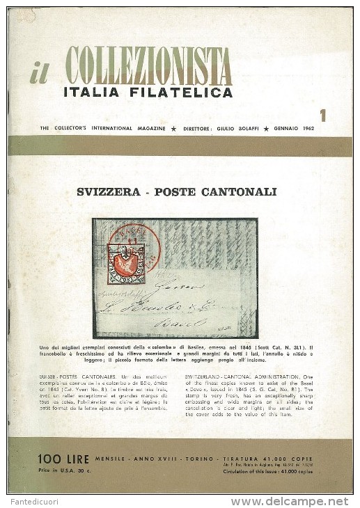 Rivista Il Collezionista - Bolaffi Editore Numero 1 Del 1962 - Italian (from 1941)