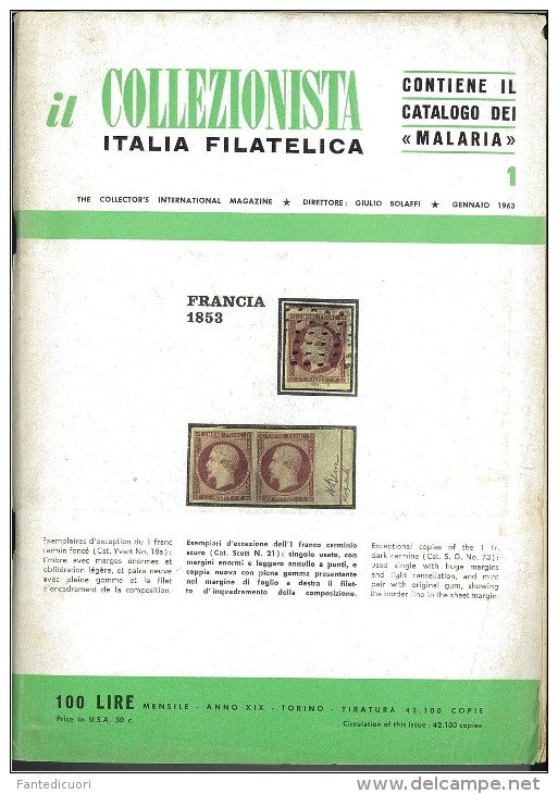 Rivista Il Collezionista - Bolaffi Editore Numero 1 Del 1963 - Italiano (desde 1941)