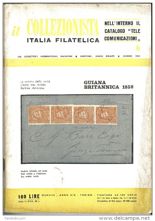 Rivista Il Collezionista - Bolaffi Editore Numero 6 Del 1963 - Italian (from 1941)