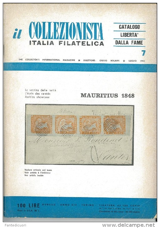 Rivista Il Collezionista - Bolaffi Editore Numero 7 Del 1963 - Italian (from 1941)