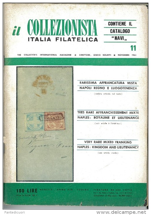 Rivista Il Collezionista - Bolaffi Editore Numero 11 Del 1963 - Italien (àpd. 1941)