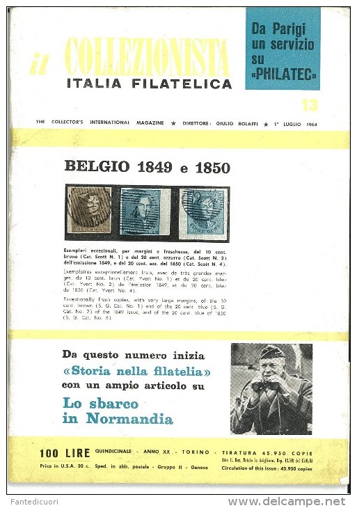 Rivista Il Collezionista - Bolaffi Editore Numero 13 Del 1964 - Italienisch (ab 1941)