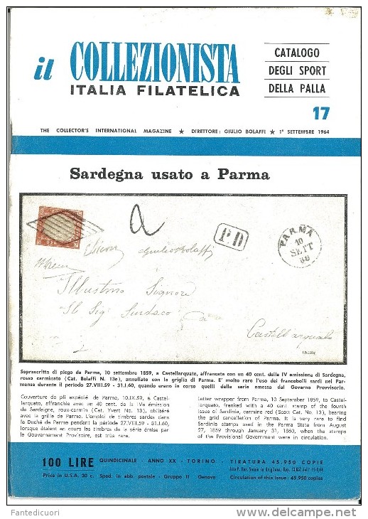 Rivista Il Collezionista - Bolaffi Editore Numero 17 Del 1964 - Italian (from 1941)