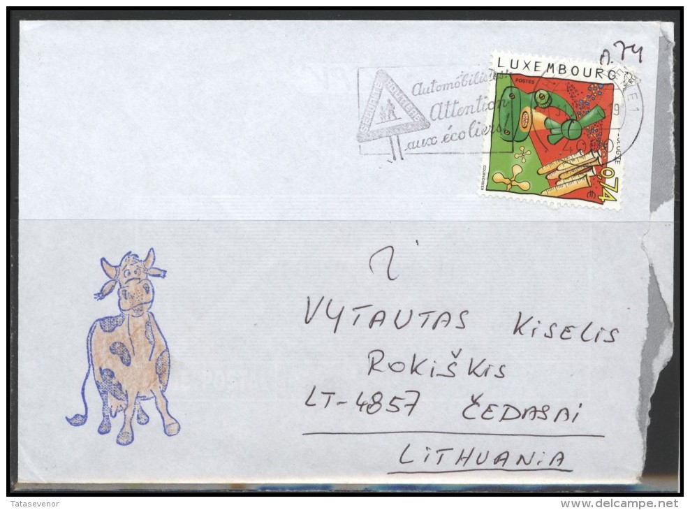 LUXEMBOURG Postal History Brief Envelope LU 010 Traffic Safety - Briefe U. Dokumente