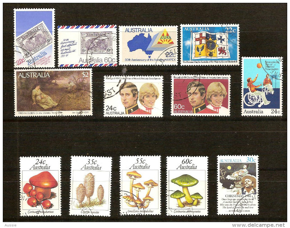 Australie 1981  Yvertn° Sélection Entre 731 Et 753 (°) Oblitéré Used Cote 11,70 Euro - Used Stamps