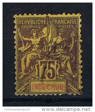 Indo-Chine : Yv  14 Used Some Paper On Back - Used Stamps