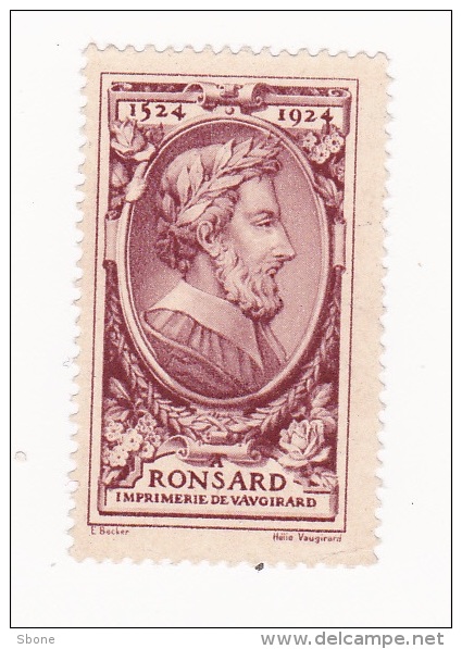 Vignette Ronsard - Imprimerie De Vaugirard - 1524 - 1924 - Fantasy Labels