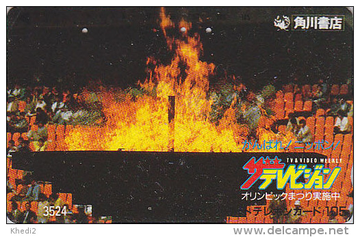 Télécarte Japon / 7-11 - 3524 - Sport FLAMME OLYMPIQUE - OLYMPIC FLAME Japan Phonecard / 105 U - Giochi Olimpici