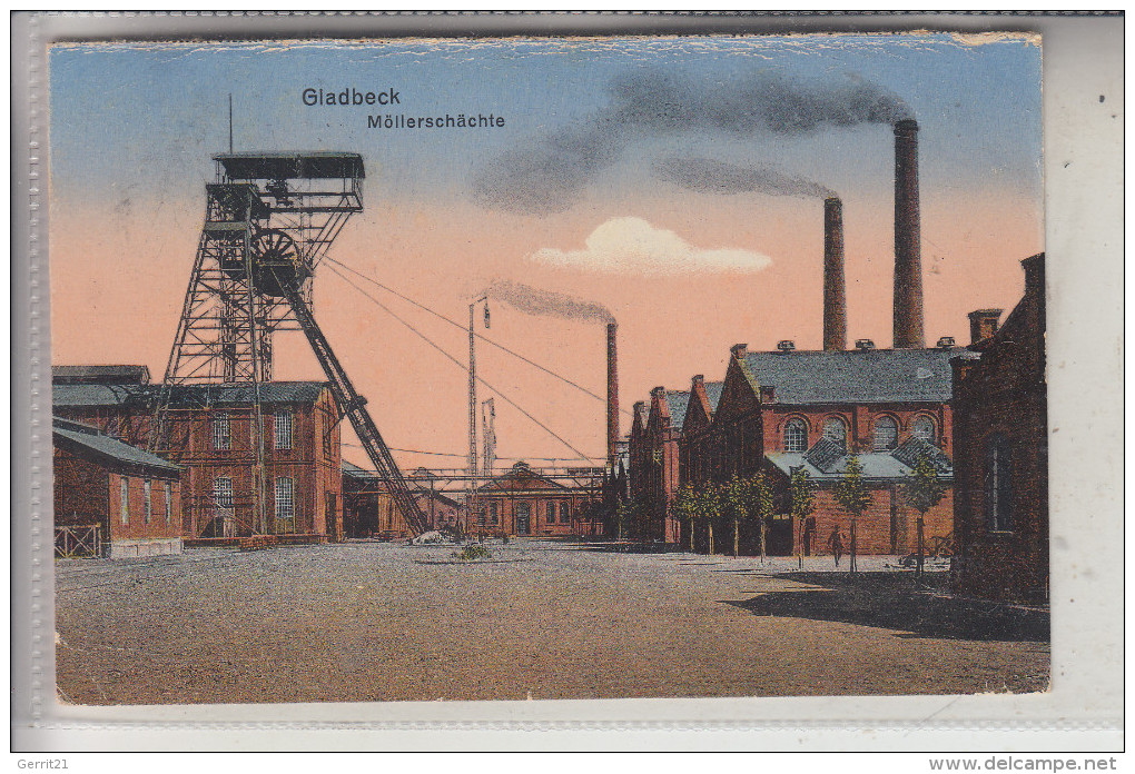 4390 GLADBECK, Bergbau, Mining, Möllerschächte, 192... - Gladbeck