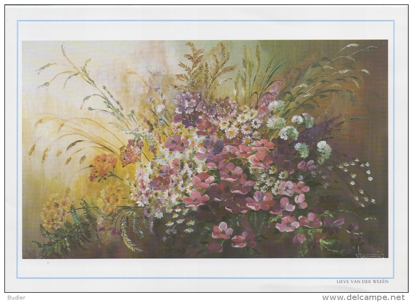 PGR-40-G : Lieve VANDERWEEËN : ## Cosmos ## :  ART,PAINTING,FLORA,BLOEME N,FLEURS,FLOWERS, - Postogram