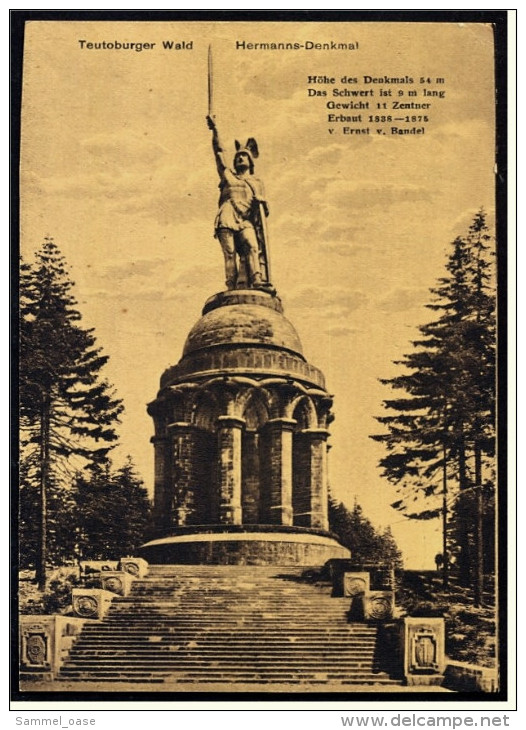 Hermanns-Denkmal  Im Teutoburger Wald   -   Ansichtskarte Ca.1910    (3180) - Halle I. Westf.