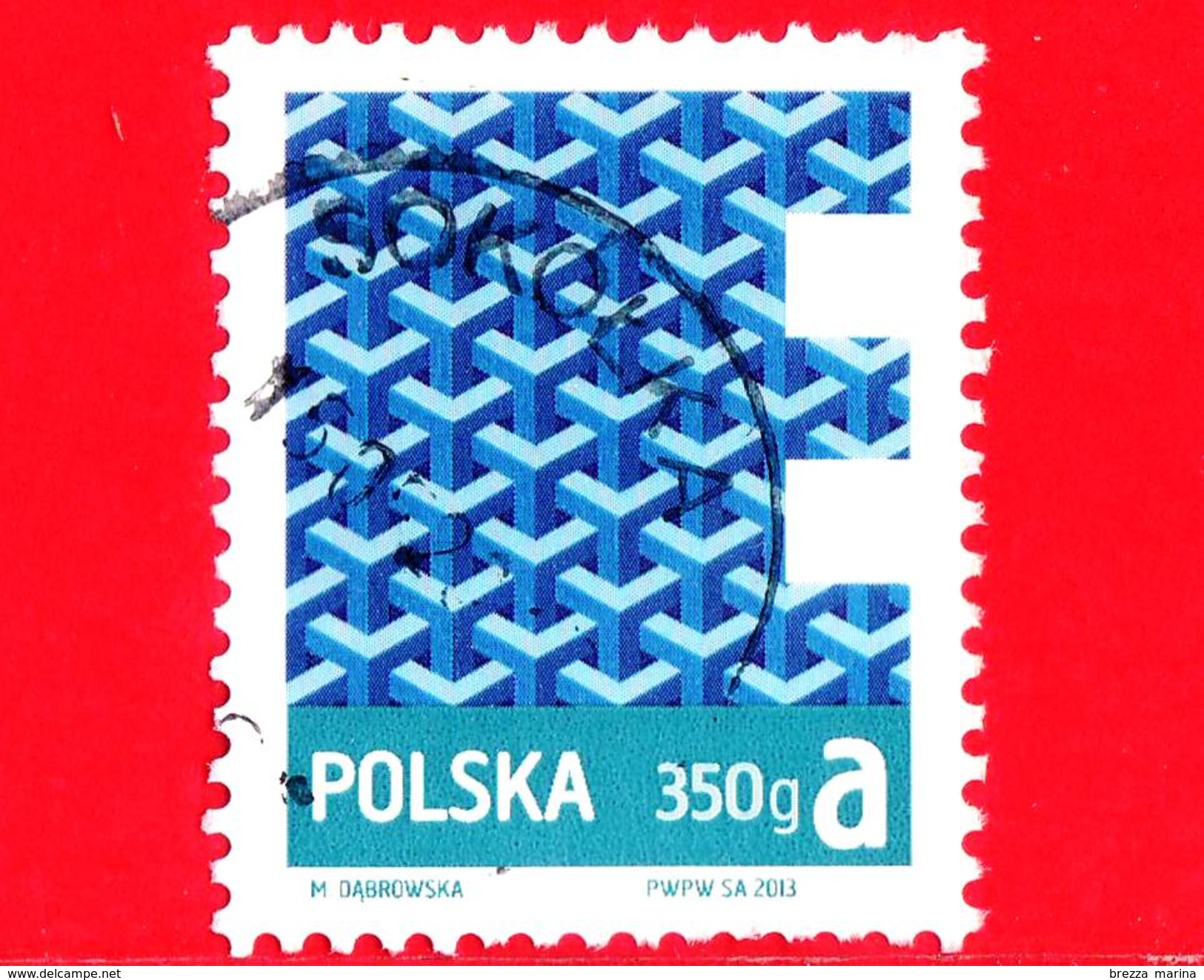 POLONIA - POLSKA - Usato - 2013 - Prioritaria - Znaczek Obiegowy Ekonomiczny I Priorytetowy - E 350g A - 1,60z&#x142; - Usados