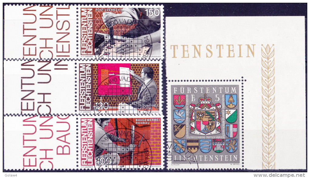 11783# LIECHTENSTEIN LOT TIMBRES TTB OBLITERES Cote 44 Euros - Collections