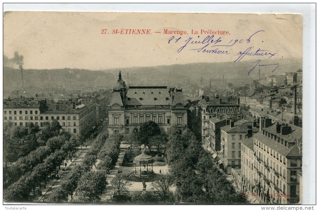 CPA 42 ST ETIENNE MARENGO LA PREFECTURE 1906 - Saint Etienne