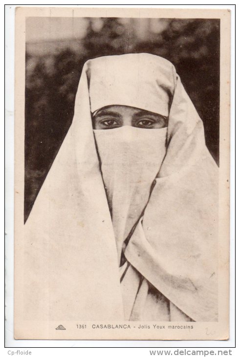 MAROC . CASABLANCA . JOLIS YEUX MAROCAINS . FEMME VOILÉE - Réf. N°6087 - - Casablanca