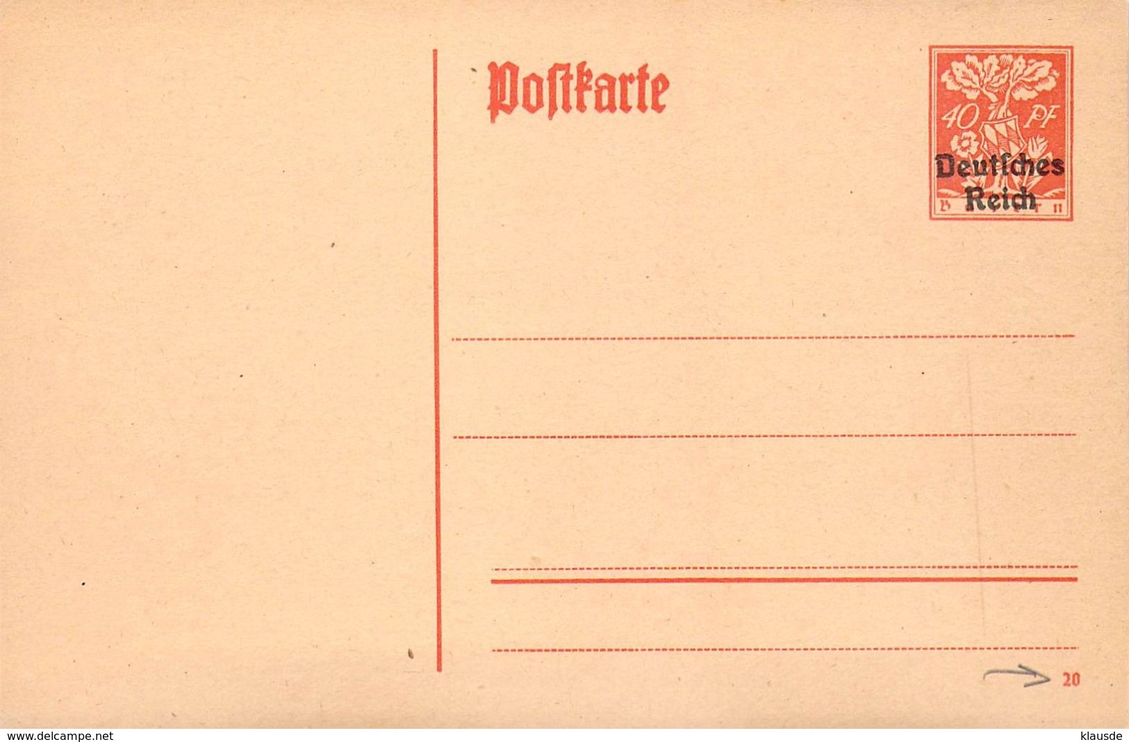 P129 Deutschland Deutsches Reich Mit Jahreszahl - Cartes Postales