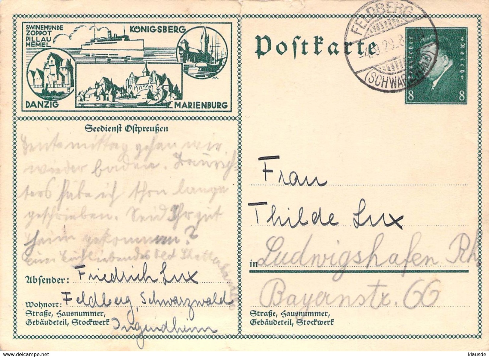 P 185 Deutschland Deutsches Reich - Tarjetas