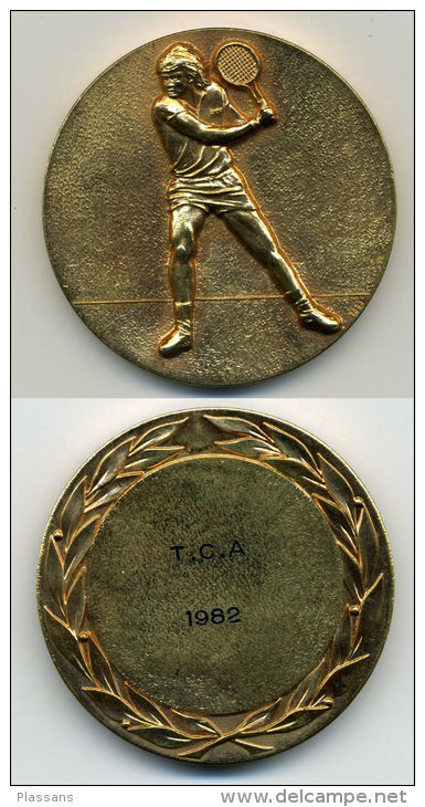 Tennis Médaille TCA 1982 Sport - Sonstige & Ohne Zuordnung