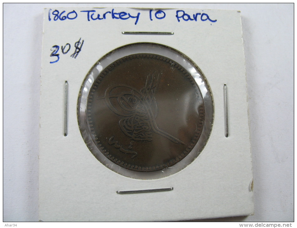 TURKEY OTTOMAN 10 PARA 1277 AH YEAR 4  1863 VERY HIGH GRADE  COIN LOT 21 NUM 11 - Turkey