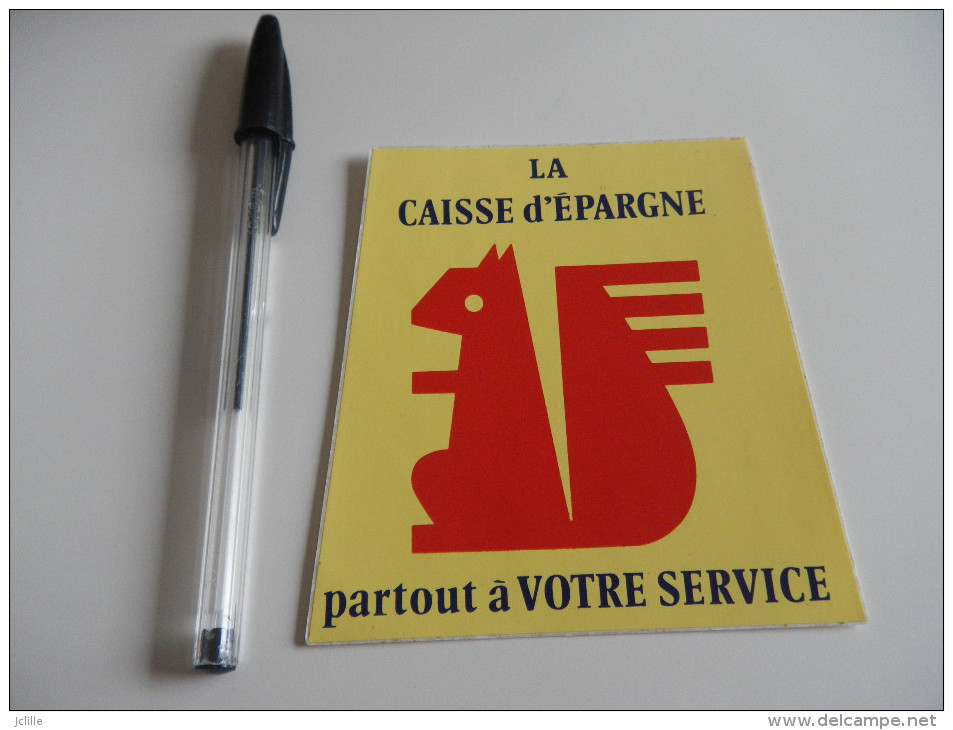 Autocollant - Banque - CAISSE D´EPARGNE écureil - Service - Stickers